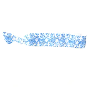 Blue Damask Hair Tie