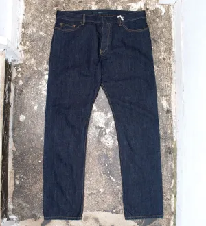 Blue Selvedge Straight Rockstud Denim Jeans