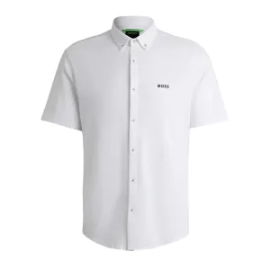 BOSS B_Motion_S Wrinkle-Resistant White Shirt