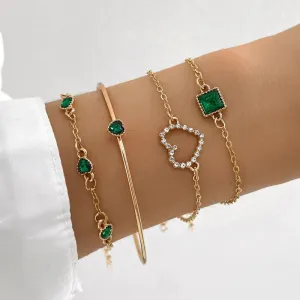 Inlaid Bracelet Jewelry Set