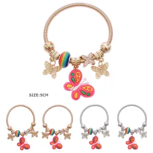 Kid's Butterfly Charm Bracelets 1745R2 (12 units)