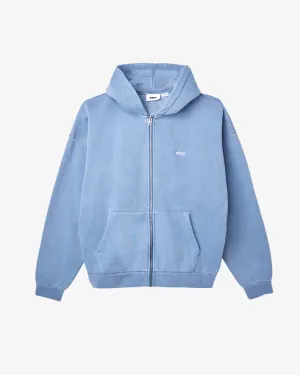 Obey LOWERCASE PIGMENT ZIP HOOD - CORONET BLUE