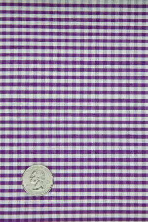 Purple Magic Gingham Shantung 620 Fabric