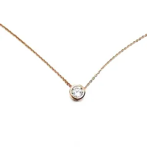 Simple Rose Gold-color Zircon Short Necklace Women Necklaces & Pendants Fashion Jewelry Wholesale Cute Gift