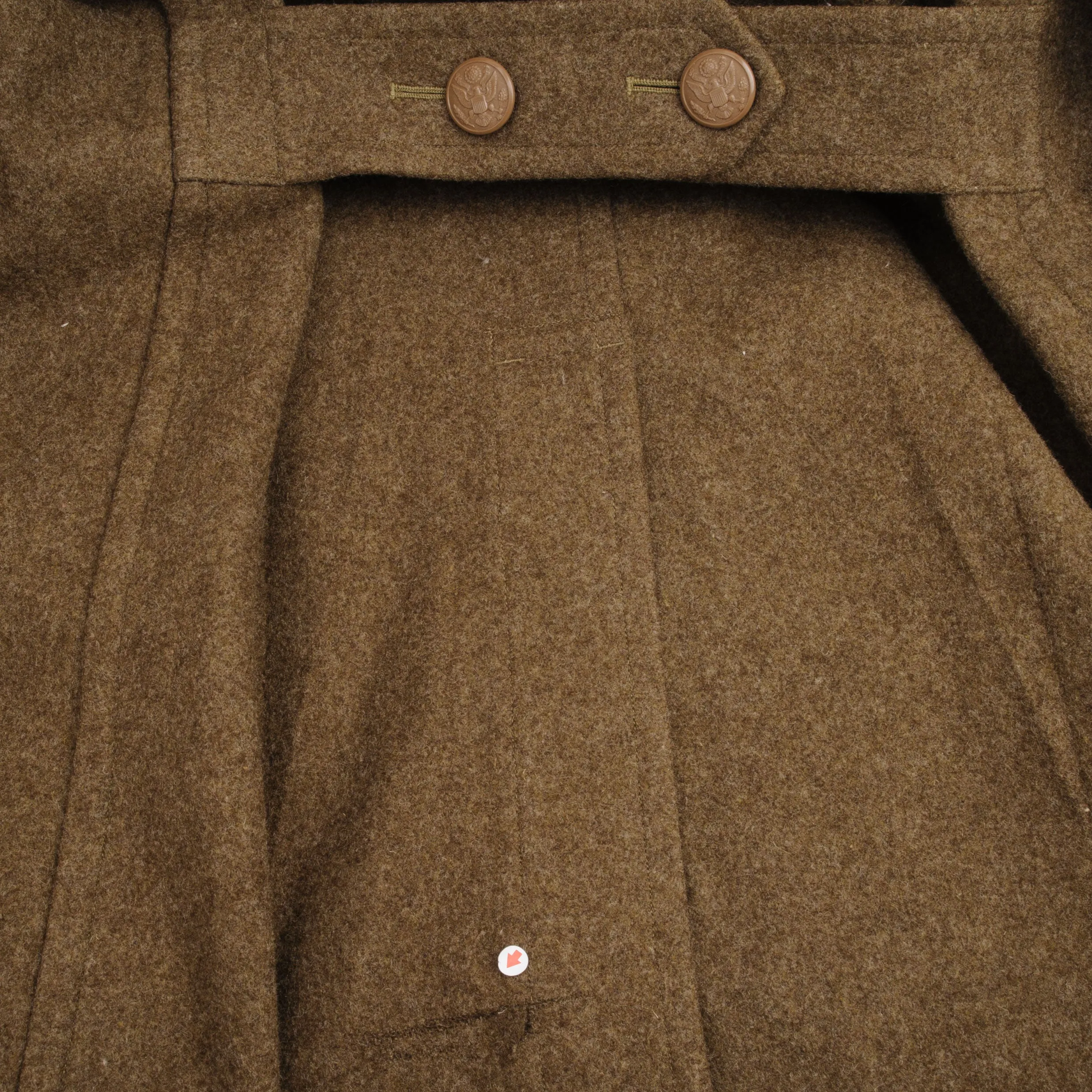 VINTAGE US ARMY M-1939 OVERCOAT WOOL COAT 1942 WW2 SIZE 36R