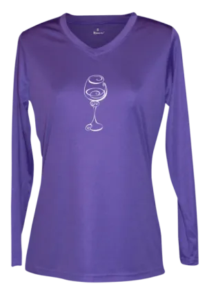 Women's Reflective Long Sleeve Shirt - Better Be Wine